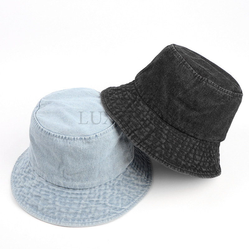 Pălărie pliabilă nouă de pescar, pălărie cu găleată din denim spălat, unisex, șapci Bob, Hip Hop Gorros, pentru bărbați, Panama Fisherman