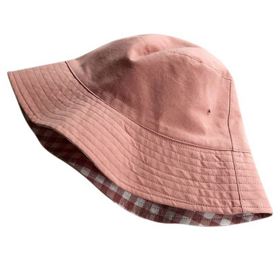 2XPC Ljetni šešir za japanske djevojke s kariranim uzorcima i otisnutim suncima