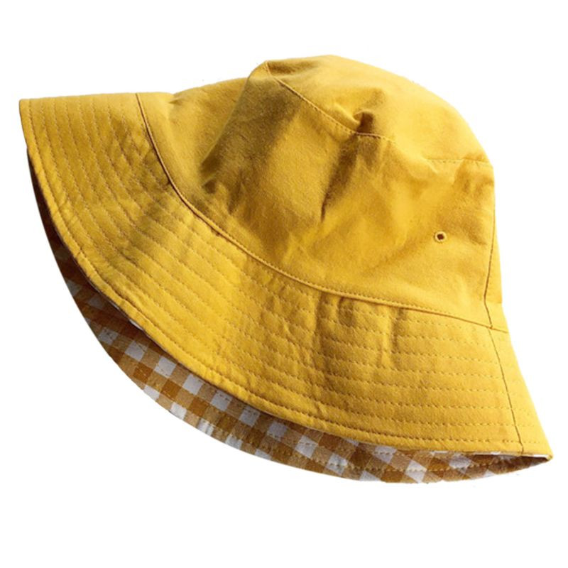 2XPC Ljetni šešir za japanske djevojke s kariranim uzorcima i otisnutim suncima