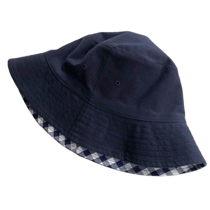 2XPC Ljetni šešir za japanske djevojke s kariranim uzorcima i otisnutim suncima