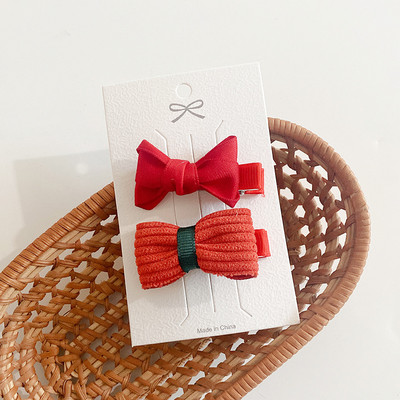 Crveno novo pakiranje, platnena mašna, dječja kopča za kosu, slatke velike crvene djevojčice, tkanina, kartica za kosu, dodaci za kosu u obliku srca, svježi