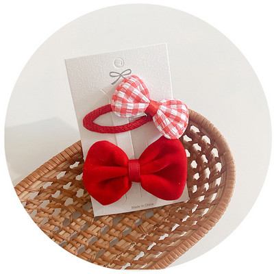 Crveno novo pakiranje, platnena mašna, dječja kopča za kosu, slatke velike crvene djevojčice, tkanina, kartica za kosu, dodaci za kosu u obliku srca, svježi