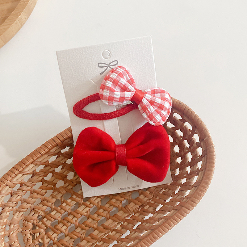 Crveno novo pakiranje, platnena mašna, dječja kopča za kosu, slatke velike crvene djevojčice, tkanina, kartica za kosu, dodaci za kosu u obliku srca, svježi