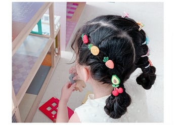 30 ΤΕΜ/Σετ Candy Color Elastic Hair Bands Lastic Band Headwear for Kids Travel Play Cartoon Animals Headband Ornaments