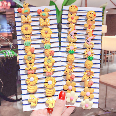 Rajzfilm gyerekeknek rugalmas hajgumik 20/40 db/szett Aranyos pillangó csillag masni design lányok lófarok tartó gumiszalagok hajkiegészítők