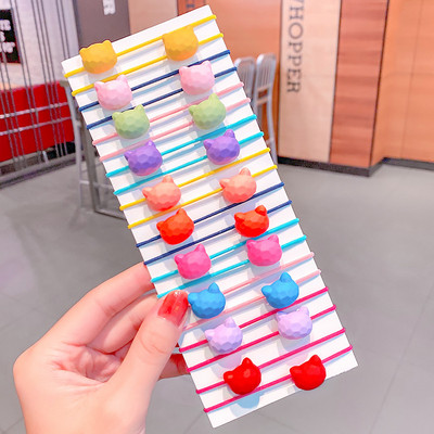 Rajzfilm gyerekeknek rugalmas hajgumik 20/40 db/szett Aranyos pillangó csillag masni design lányok lófarok tartó gumiszalagok hajkiegészítők