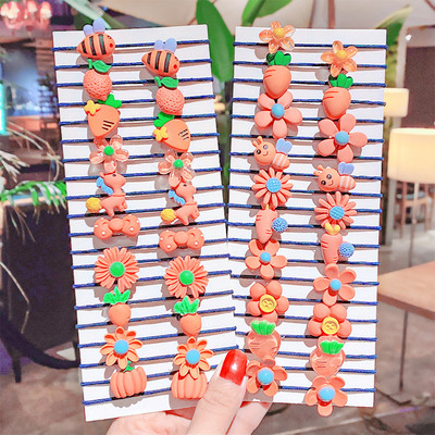 Rajzfilm gyerekeknek rugalmas hajgumik 20/40 db/szett Aranyos pillangó csillag masni design lányok lófarok tartó gumiszalagok hajkiegészítők