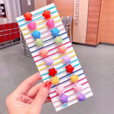 Rajzfilm gyerekeknek rugalmas hajgumik 20/40 db/szett Aranyos pillangó csillag masni design lányok lófarok tartó gumiszalagok hajkiegészítők