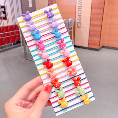 Rajzfilm gyerekeknek rugalmas hajgumik 20/40 db/szett Aranyos pillangó csillag masni design lányok lófarok tartó gumiszalagok hajkiegészítők