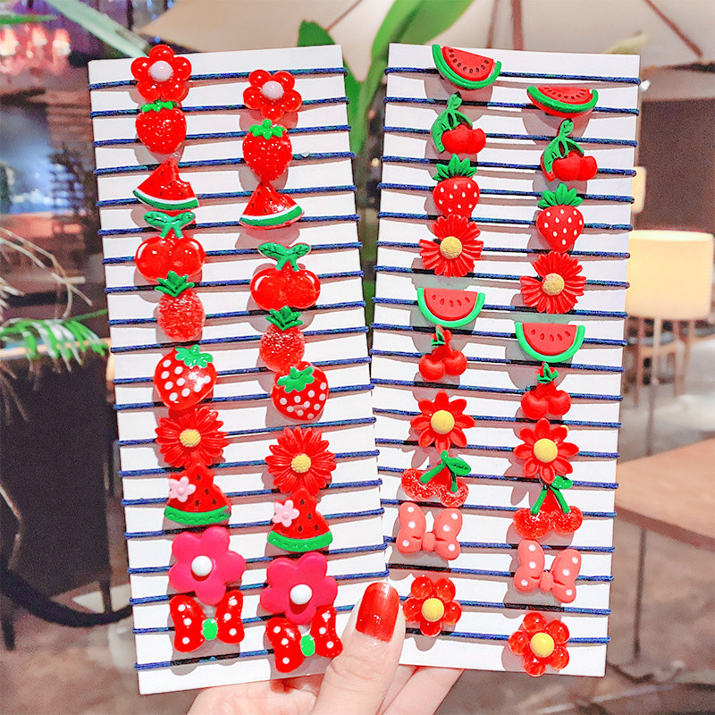 Rajzfilm gyerekeknek rugalmas hajgumik 20/40 db/szett Aranyos pillangó csillag masni design lányok lófarok tartó gumiszalagok hajkiegészítők