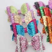 2 buc. 3 inch paiete amestec de culori drăguțe funde de Crăciun agrafe de păr lucrate manual cu sclipici accesorii femei fete copii barete minunate