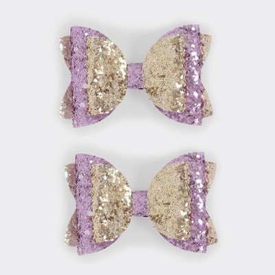 2 buc. 3 inch paiete amestec de culori drăguțe funde de Crăciun agrafe de păr lucrate manual cu sclipici accesorii femei fete copii barete minunate