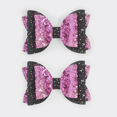 2 buc. 3 inch paiete amestec de culori drăguțe funde de Crăciun agrafe de păr lucrate manual cu sclipici accesorii femei fete copii barete minunate