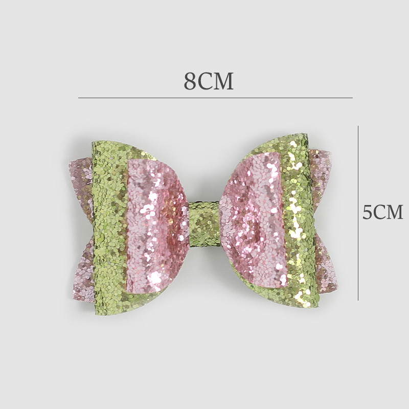 2 buc. 3 inch paiete amestec de culori drăguțe funde de Crăciun agrafe de păr lucrate manual cu sclipici accesorii femei fete copii barete minunate