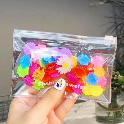 30 vnt./pak. Naujas mielas mišrios spalvos drugelis mini plaukų segtukai plaukų papuošalai plaukų nagai vaikų madingi plaukų aksesuarai