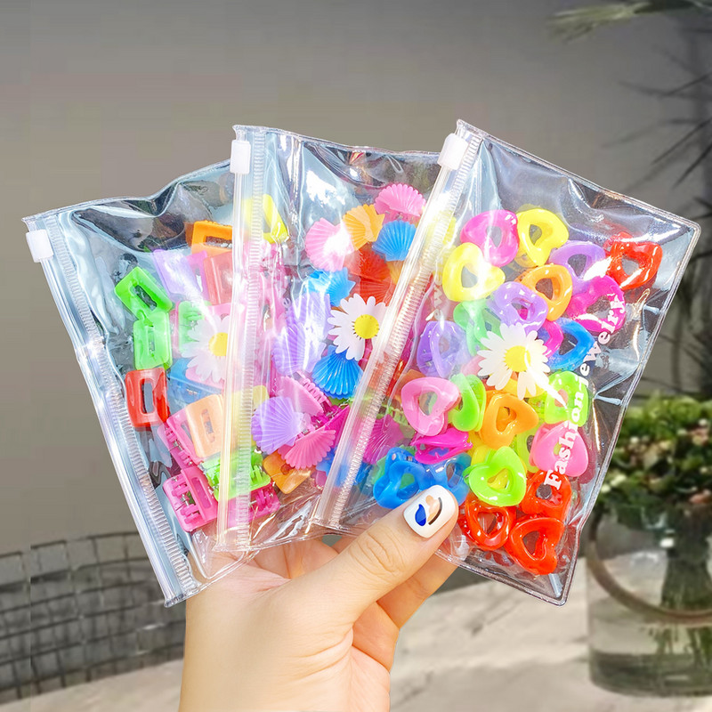 30 vnt./pak. Naujas mielas mišrios spalvos drugelis mini plaukų segtukai plaukų papuošalai plaukų nagai vaikų madingi plaukų aksesuarai