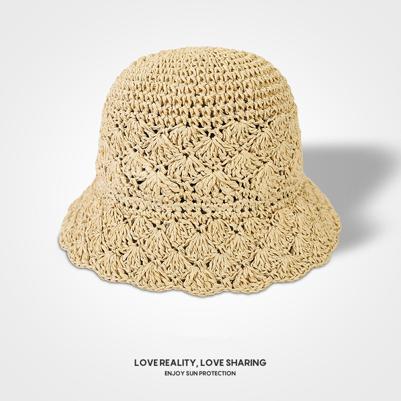 Összecsukható szalmakalap Női nyári kiruccanás napellenző Ünnep Cool kalap Tengerparti Beach Kalap Tide Nyári kalapok nagykereskedelme