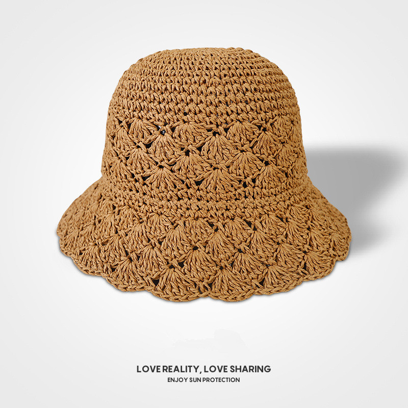 Összecsukható szalmakalap Női nyári kiruccanás napellenző Ünnep Cool kalap Tengerparti Beach Kalap Tide Nyári kalapok nagykereskedelme