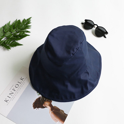 Dámsky klobúk, letný, so širokým okrajom, rybársky klobúk, skladací, dámsky, jednofarebný, bavlnený, okrúhly, slnečný klobúk pre dievčatá