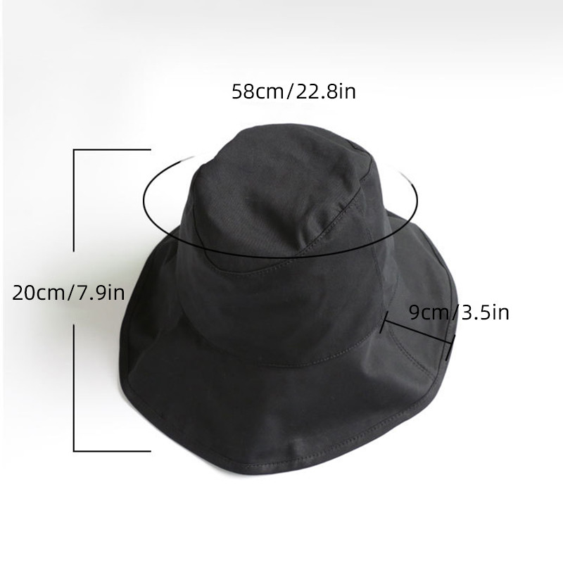 Dámsky klobúk, letný, so širokým okrajom, rybársky klobúk, skladací, dámsky, jednofarebný, bavlnený, okrúhly, slnečný klobúk pre dievčatá