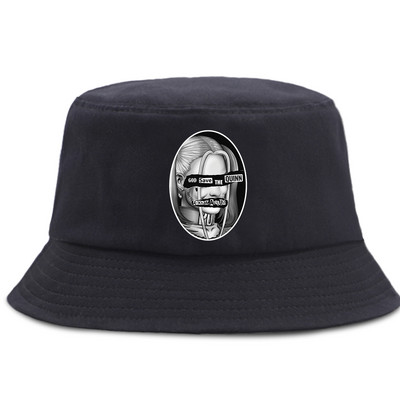 God Save The Quinn Pălărie cu găleată de epocă, cu protecție solară Hip Hop, pălării de pescar, șapcă de plajă pliabilă de vară, șapci Panama la modă în aer liber