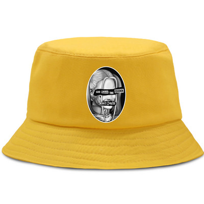 God Save The Quinn Pălărie cu găleată de epocă, cu protecție solară Hip Hop, pălării de pescar, șapcă de plajă pliabilă de vară, șapci Panama la modă în aer liber