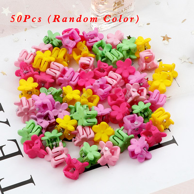 50/100 ks/sada mini kvetinové doplnky do vlasov s krabmi pre dievčatá, matné farebné malé sponky do vlasov, detské pazúry do vlasov, veľkoobchodné pokrývky hlavy