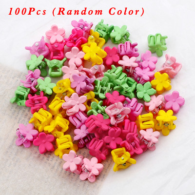 50/100 ks/sada mini kvetinové doplnky do vlasov s krabmi pre dievčatá, matné farebné malé sponky do vlasov, detské pazúry do vlasov, veľkoobchodné pokrývky hlavy