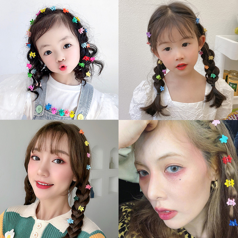 50/100 ks/sada mini kvetinové doplnky do vlasov s krabmi pre dievčatá, matné farebné malé sponky do vlasov, detské pazúry do vlasov, veľkoobchodné pokrývky hlavy