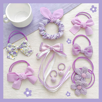 Bērnu matu virve meitenei taurīte matu kaklasaite matu aplis elastīga lente matu kaklasaite elastīga lente maza meitene elastīga matu lente matu aksesuāri