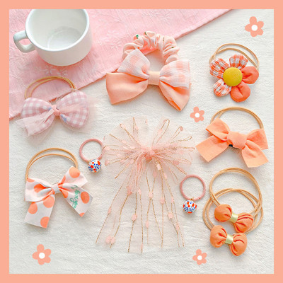 Bērnu matu virve meitenei taurīte matu kaklasaite matu aplis elastīga lente matu kaklasaite elastīga lente maza meitene elastīga matu lente matu aksesuāri