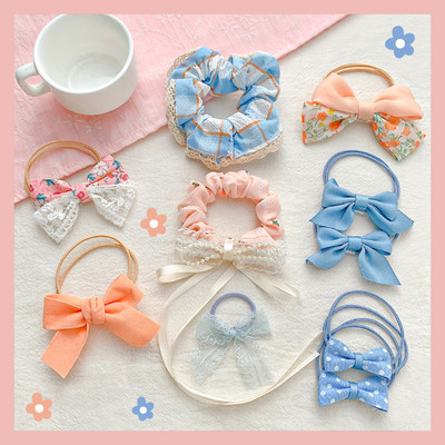 Bērnu matu virve meitenei taurīte matu kaklasaite matu aplis elastīga lente matu kaklasaite elastīga lente maza meitene elastīga matu lente matu aksesuāri