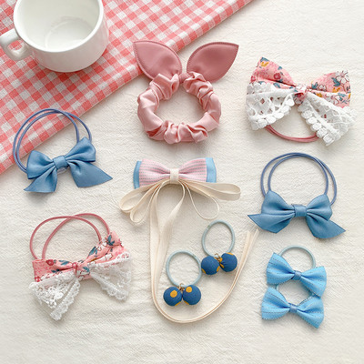 Bērnu matu virve meitenei taurīte matu kaklasaite matu aplis elastīga lente matu kaklasaite elastīga lente maza meitene elastīga matu lente matu aksesuāri