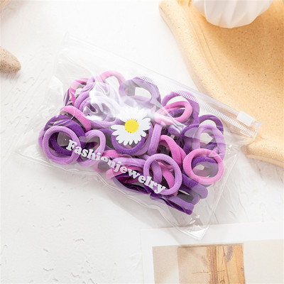 Εκπτώσεις Ελαστικές κορδέλες μαλλιών χρώματος καραμέλας για κορίτσια Baby Cute Hair Tie Παιδικά μαλλιά Scrunchie Μόδα σχοινί μαλλιών Αξεσουάρ μαλλιών