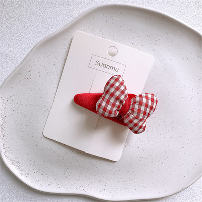 2022. Nova modna korejska slatka princeza Ukosnice s kravatom Dječja slatka crvena karirana mašna Gumica za kosu Uže za kosu Dodaci za kosu