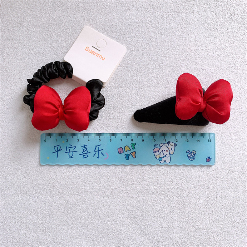 2022. Nova modna korejska slatka princeza Ukosnice s kravatom Dječja slatka crvena karirana mašna Gumica za kosu Uže za kosu Dodaci za kosu