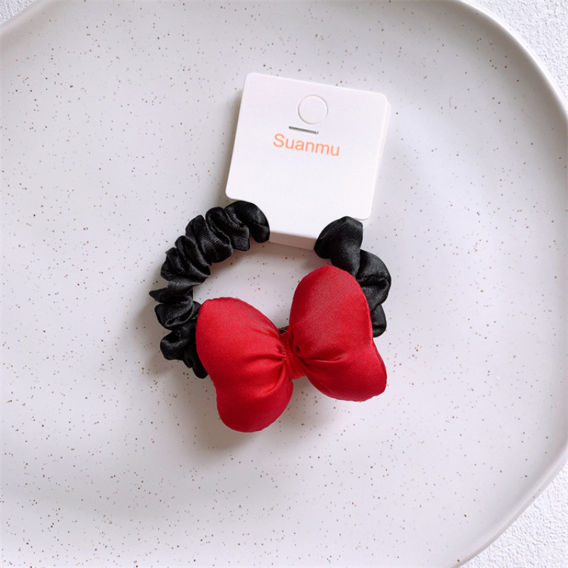 2022. Nova modna korejska slatka princeza Ukosnice s kravatom Dječja slatka crvena karirana mašna Gumica za kosu Uže za kosu Dodaci za kosu