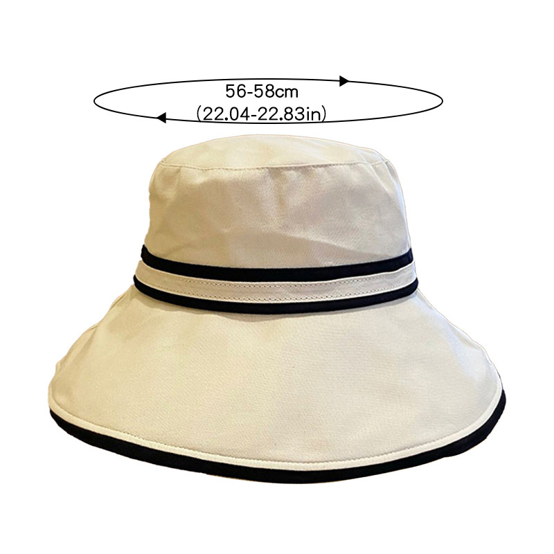 Pălărie de vară pentru femei, cu dungi, din bumbac moale, cu boruri largi, pălării de soare pentru doamne, fete, șapcă Panama casual în aer liber