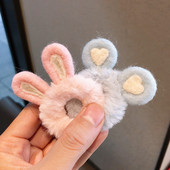 1 buc inel drăguț de păr urechi de iepure cap frânghie broască toc de păr accesorii de păr pentru femei fete inele de păr din desene animate