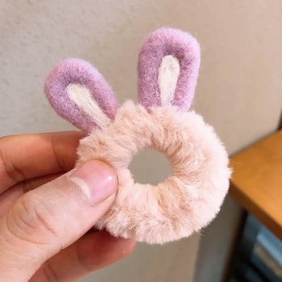 1 buc inel drăguț de păr urechi de iepure cap frânghie broască toc de păr accesorii de păr pentru femei fete inele de păr din desene animate