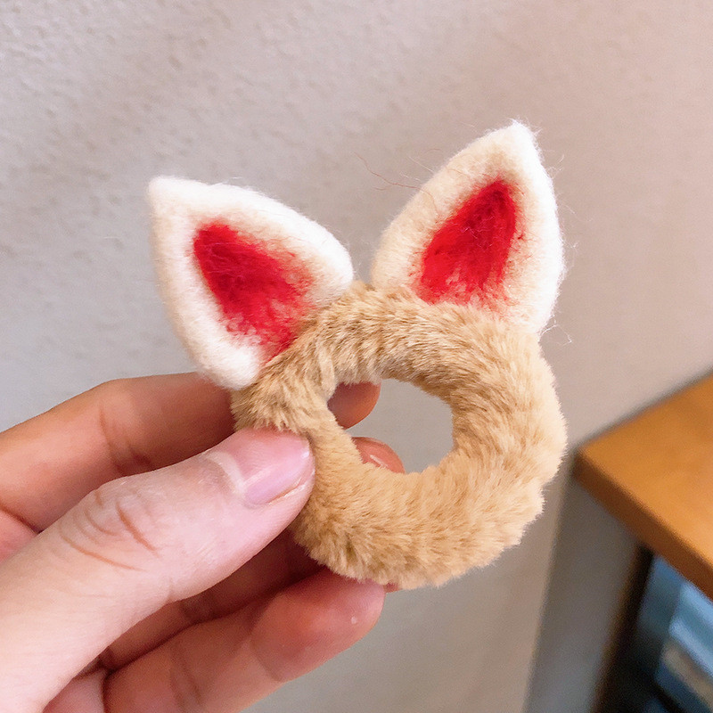 1 buc inel drăguț de păr urechi de iepure cap frânghie broască toc de păr accesorii de păr pentru femei fete inele de păr din desene animate