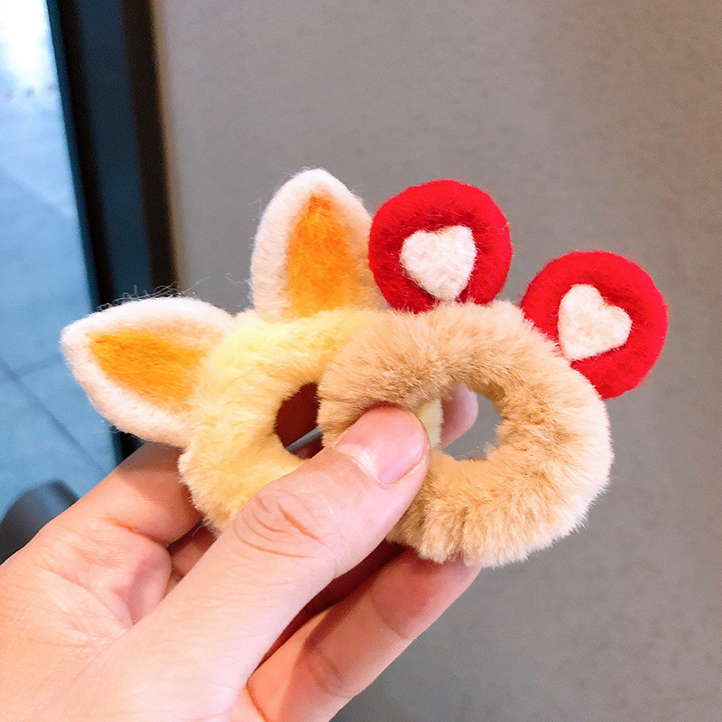 1 buc inel drăguț de păr urechi de iepure cap frânghie broască toc de păr accesorii de păr pentru femei fete inele de păr din desene animate