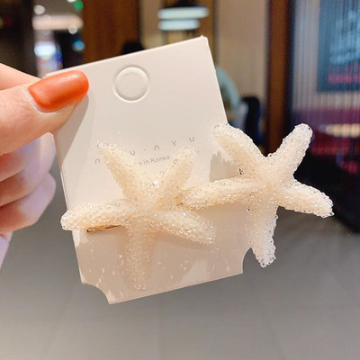 2 DB Lány Hajtű Cukorka Színes Tengeri csillag Hajtű Oldalsó Csipesz frufru Csip Aranyos Diák fejdísz Haj Kiegészítők Szós kacsacsőrű kapocs