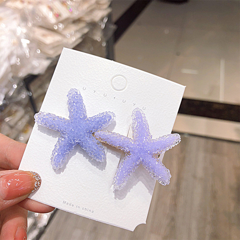 2 DB Lány Hajtű Cukorka Színes Tengeri csillag Hajtű Oldalsó Csipesz frufru Csip Aranyos Diák fejdísz Haj Kiegészítők Szós kacsacsőrű kapocs