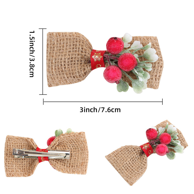 2 bucăți de agrafă de păr cu fundă florală de in pentru fetiță, minge de pluș, agrafe cu flori de margarete, accesorii pentru păr pentru copii.