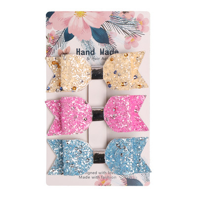 3 komada sirena 9x3 cm mašne za kosu Svjetlucava kopča za kosu Ružičasto zlato Svjetlucava kožna lijepa traka za glavu Ukosnice Princess Party ukras