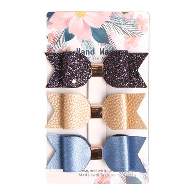 3 komada sirena 9x3 cm mašne za kosu Svjetlucava kopča za kosu Ružičasto zlato Svjetlucava kožna lijepa traka za glavu Ukosnice Princess Party ukras