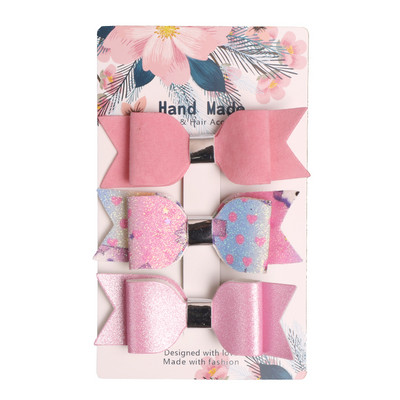 3 komada sirena 9x3 cm mašne za kosu Svjetlucava kopča za kosu Ružičasto zlato Svjetlucava kožna lijepa traka za glavu Ukosnice Princess Party ukras