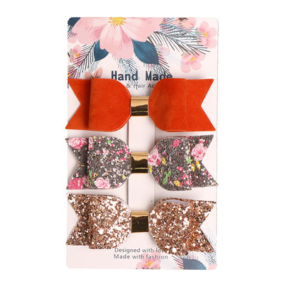 3 komada sirena 9x3 cm mašne za kosu Svjetlucava kopča za kosu Ružičasto zlato Svjetlucava kožna lijepa traka za glavu Ukosnice Princess Party ukras