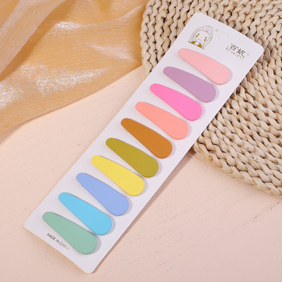 10 bucăți/set Candy Color Snap BB Agraf de păr Breton simplu Toaletă Femei Fată Accesorii pentru păr Agrafă de păr mată Grip pentru păr